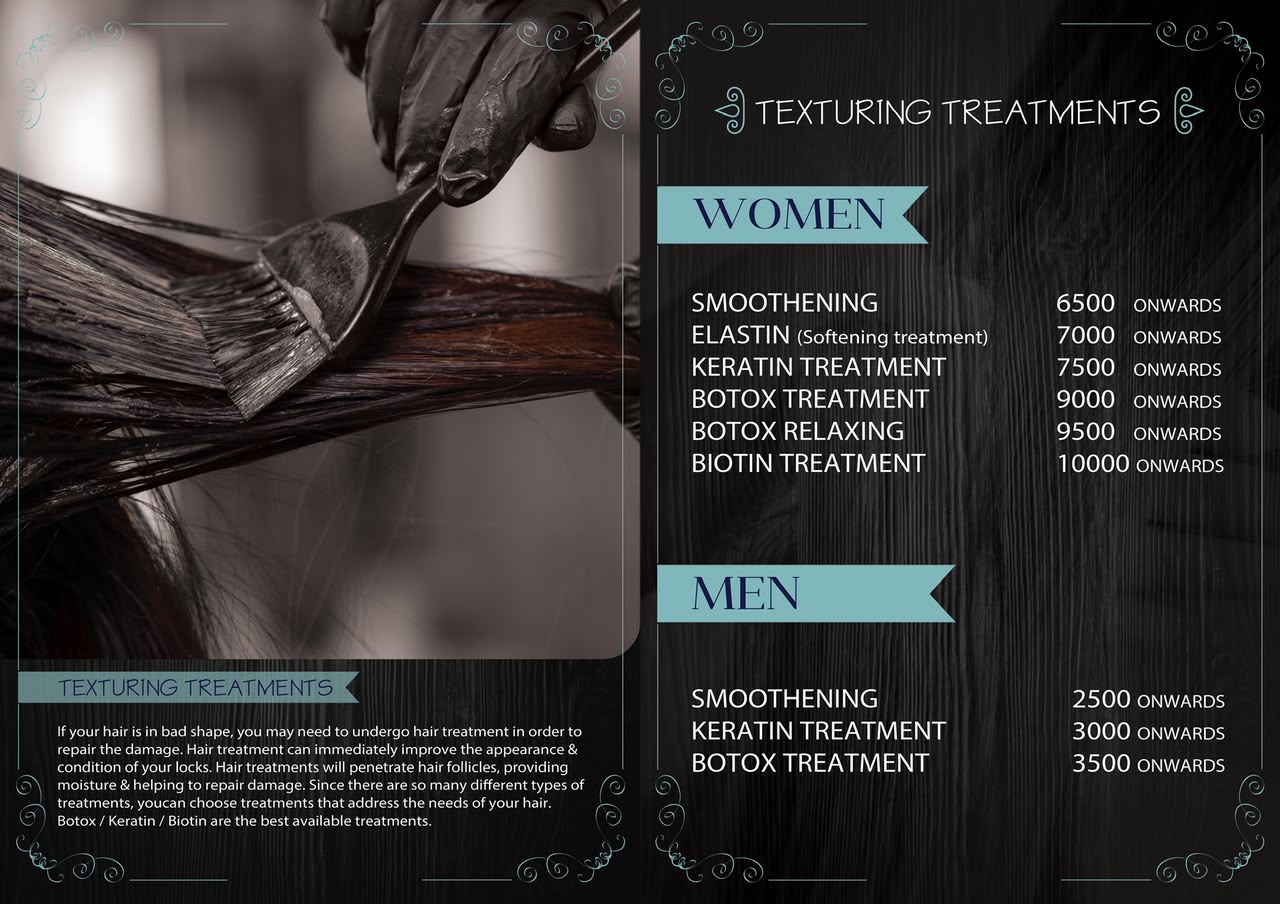 Hair Care Menu Page 3