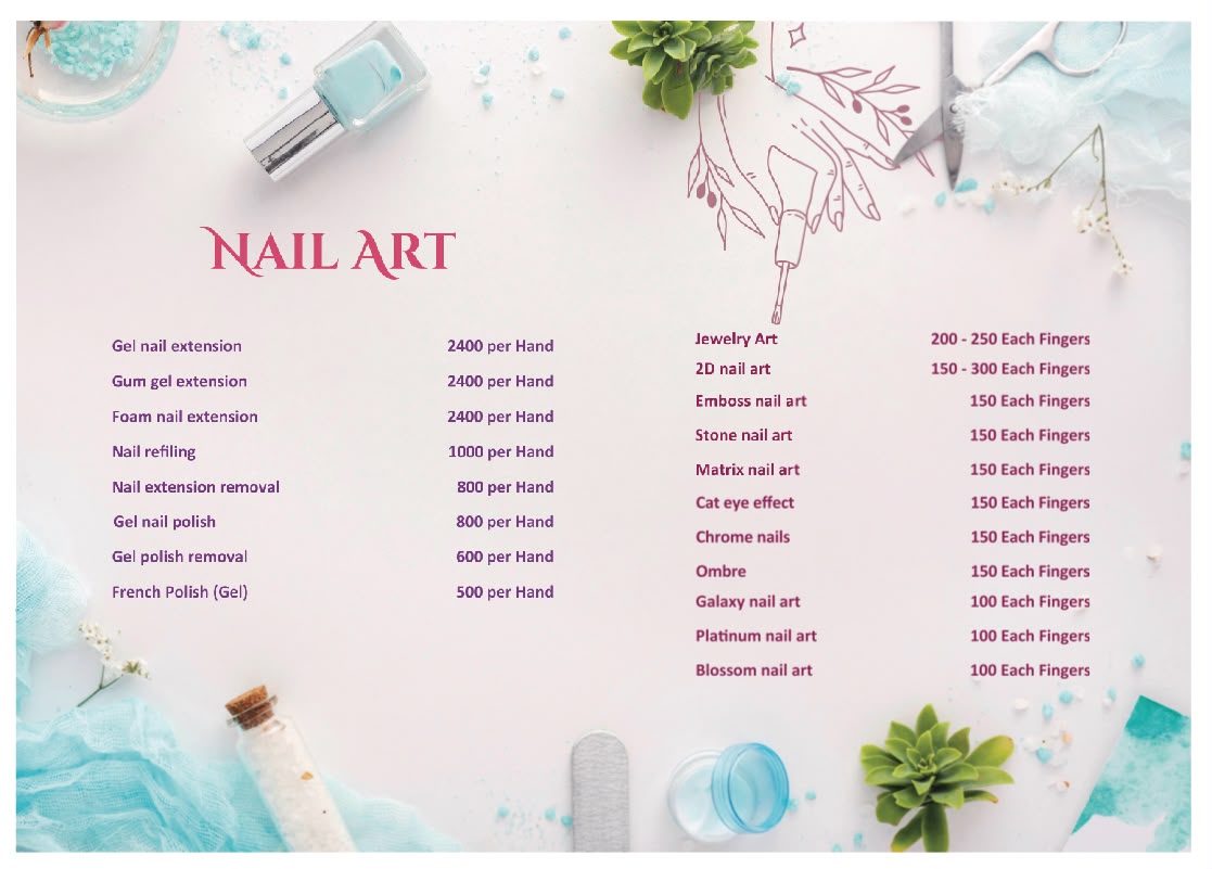 Nail Menu Page 1
